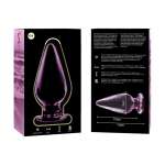 NEBULA SERIES BY IBIZA - MODEL 4 ANAL PLUG BOROSILICATE GLASS PINK 11 CM -O- 5 CM