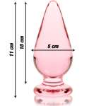 NEBULA SERIES BY IBIZA - MODEL 4 ANAL PLUG BOROSILICATE GLASS PINK 11 CM -O- 5 CM
