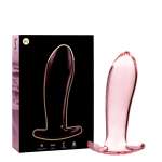 NEBULA SERIES BY IBIZA - MODEL 5 ANAL PLUG BOROSILICATE GLASS PINK 12.5 CM -O- 3.5 CM