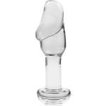 NEBULA SERIES BY IBIZA - MODEL 6 ANAL PLUG BOROSILICATE GLASS CLEAR 12.5 CM -O- 4 CM