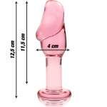 NEBULA SERIES BY IBIZA - MODEL 6 ANAL PLUG BOROSILICATE GLASS PINK 12.5 CM -O- 4 CM