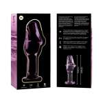 NEBULA SERIES BY IBIZA - MODEL 6 ANAL PLUG BOROSILICATE GLASS PINK 12.5 CM -O- 4 CM