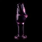 NEBULA SERIES BY IBIZA - MODEL 6 ANAL PLUG BOROSILICATE GLASS PINK 12.5 CM -O- 4 CM