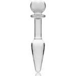NEBULA SERIES BY IBIZA - MODEL 7 ANAL PLUG BOROSILICATE GLASS CLEAR 13.5 CM -O- 3 CM