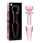NEBULA SERIES BY IBIZA - MODEL 7 ANAL PLUG BOROSILICATE GLASS PINK 13.5 CM -O- 3 CM