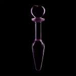 NEBULA SERIES BY IBIZA - MODEL 7 ANAL PLUG BOROSILICATE GLASS PINK 13.5 CM -O- 3 CM