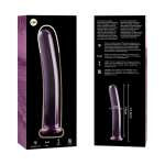 NEBULA SERIES BY IBIZA - MODEL 8 DILDO BOROSILICATE GLASS PINK 14.5 CM -O- 2 CM