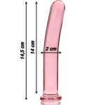 NEBULA SERIES BY IBIZA - MODEL 8 DILDO BOROSILICATE GLASS PINK 14.5 CM -O- 2 CM
