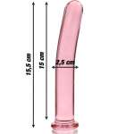 NEBULA SERIES BY IBIZA - MODEL 9 DILDO BOROSILICATE GLASS PINK 15.5 CM -O- 2.5 CM