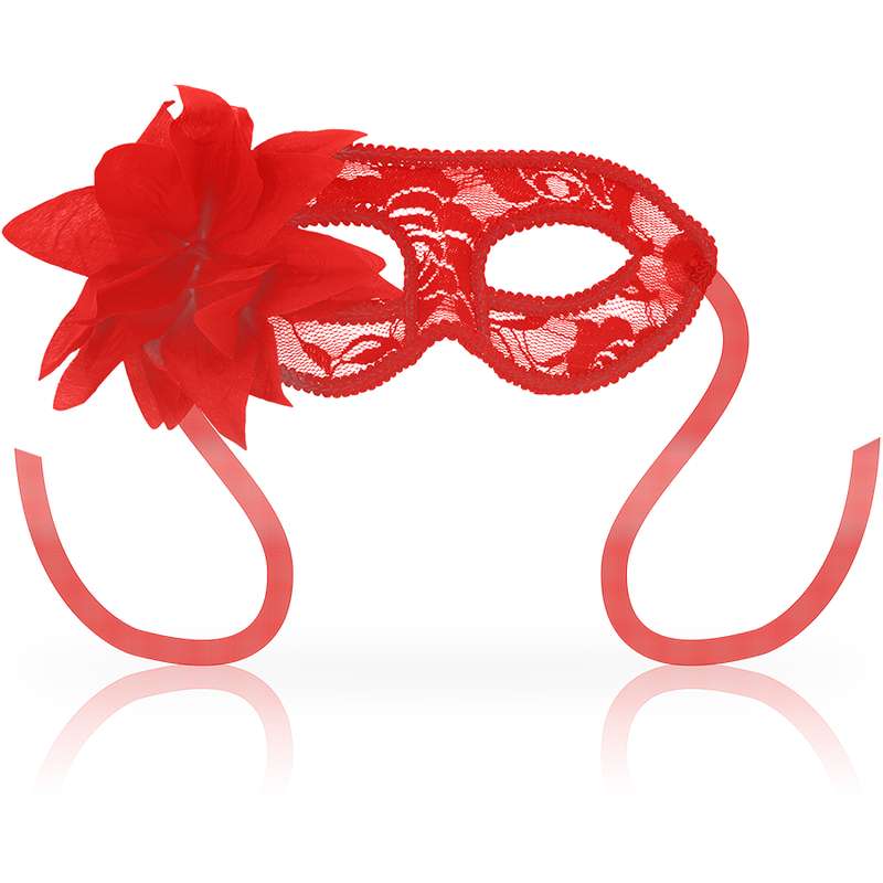 OHMAMA - MASKS MASKS WITH LACE AND RED FLOWER OHMAMA - MASKS MASKS WITH LACE AND RED FLOWER