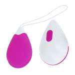 OHMAMA - TEXTURED VIBRATING EGG 10 MODES PURPLE AND WHITE