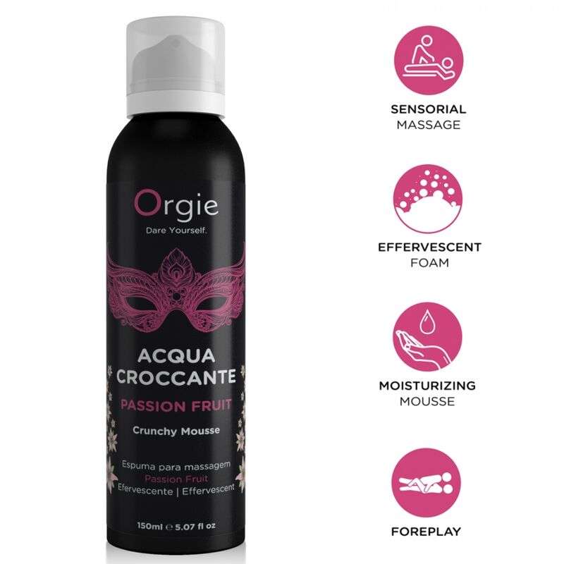ORGIE - ACQUA CROCCANTE PASSION FRUIT CRUNCHY MASSAGE MOUSSE 150 ML ORGIE - ACQUA CROCCANTE PASSION FRUIT CRUNCHY MASSAGE MOUSSE 150 ML