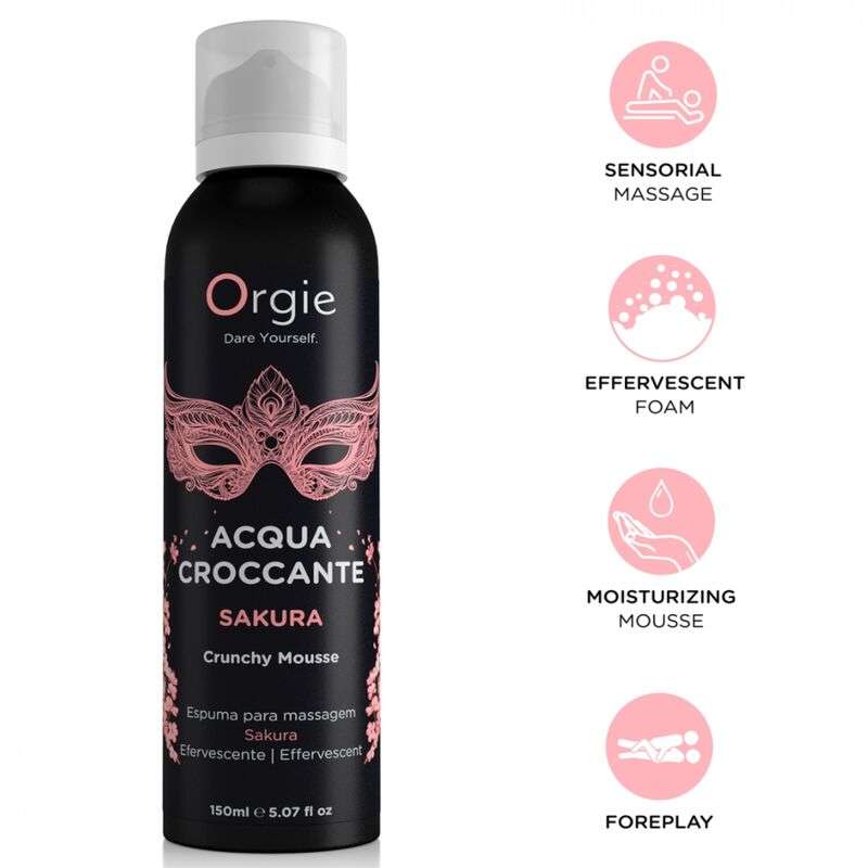 ORGIE - ACQUA CROCCANTE SAKURA CRUNCHY MASSAGE MOUSSE 150 ML ORGIE - ACQUA CROCCANTE SAKURA CRUNCHY MASSAGE MOUSSE 150 ML