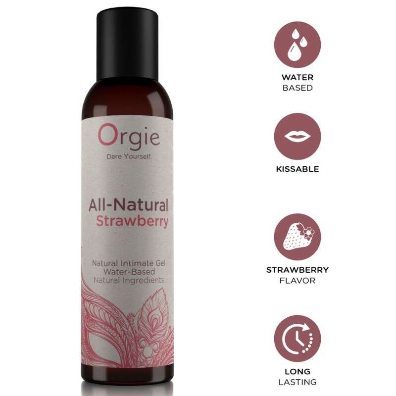 ORGIE - ALL-NATURAL STRAWBERRY KISSABLE WATER-BASED INTIMATE GEL 150 ML ORGIE - ALL-NATURAL STRAWBERRY KISSABLE WATER-BASED INTIMATE GEL 150 ML