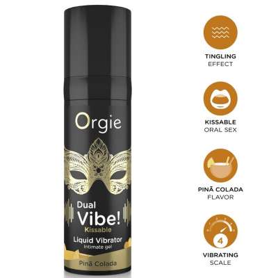 ORGIE - DUAL VIBE! PIÑA COLADA KISSABLE LIQUID VIBRATOR 15 ML