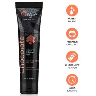 ORGIE - LUBE TUBE CHOCOLATE KISSABLE WATER-BASED INTIMATE GEL 100 ML