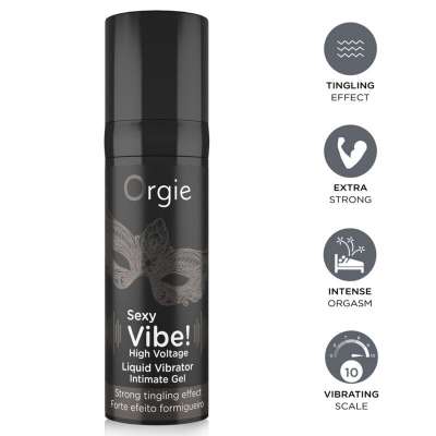 ORGIE - SEXY VIBE! HIGH VOLTAGE EXTRA STRONG LIQUID VIBRATOR 15 ML
