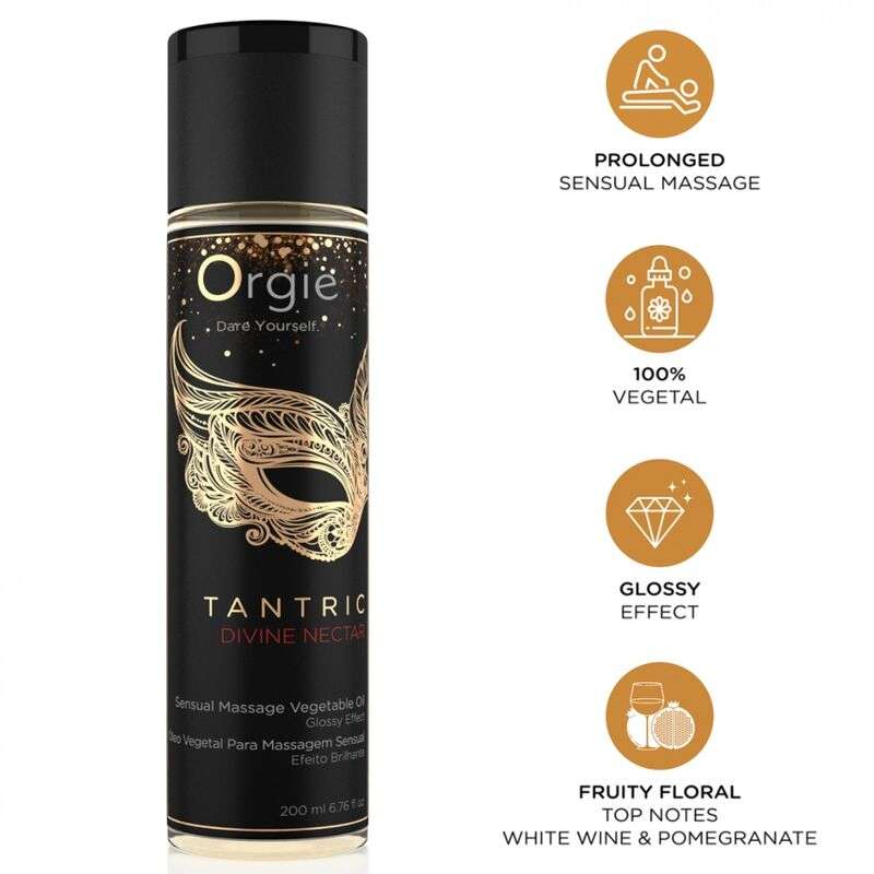 ORGIE - TANTRIC DIVINE NECTAR SENSUAL MASSAGE VEGETAL OIL 200 ML ORGIE - TANTRIC DIVINE NECTAR SENSUAL MASSAGE VEGETAL OIL 200 ML