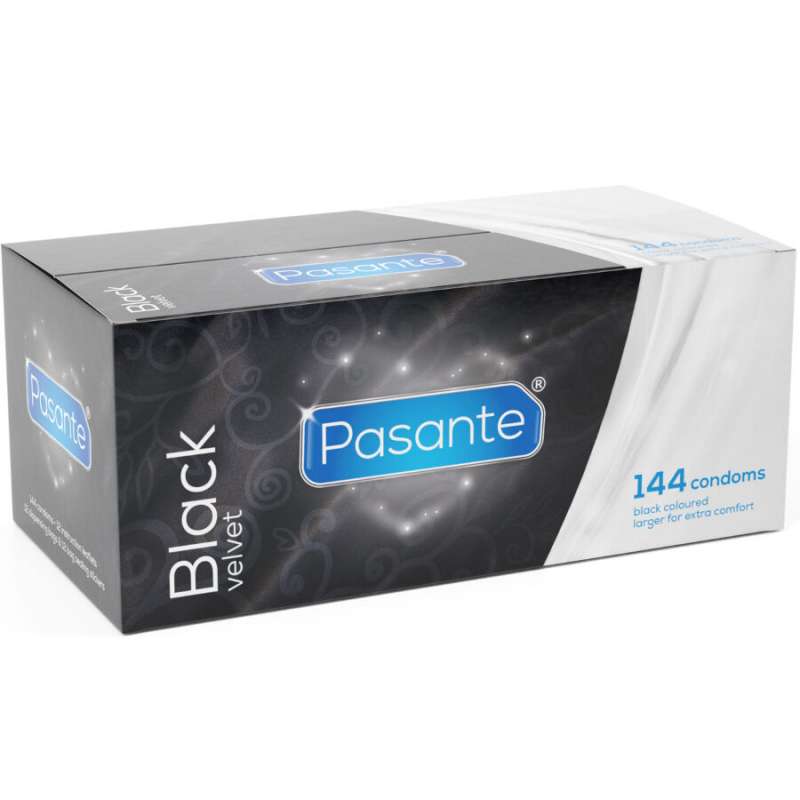 PASANTE - BLACK VELVET CONDOMS BOX 144 UNITS PASANTE - BLACK VELVET CONDOMS BOX 144 UNITS