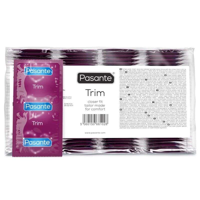 PASANTE - CONDOMS TRIM CLOSER FIT BAG 144 UNITS PASANTE - CONDOMS TRIM CLOSER FIT BAG 144 UNITS