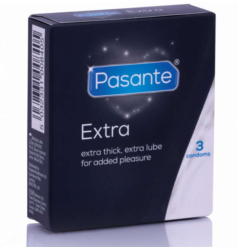 PASANTE - EXTRA EXTRA THICK CONDOMS WITH ADDITIONAL LUBRICATION 3 PACK PASANTE - EXTRA EXTRA THICK CONDOMS WITH ADDITIONAL LUBRICATION 3 PACK