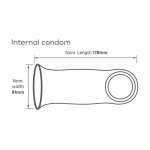 PASANTE - INTERNAL LATEX-FREE FEMALE CONDOMS BOX OF 3