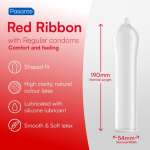 PASANTE - RED RIBBON NATURELLE SHAPED FIT CONDOMS 54 MM 144 UNITS