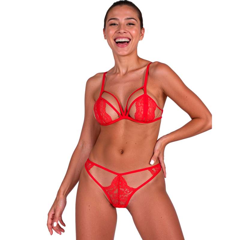 PASSION - ANUVERA BRA + THONG SET FIRE BRICK S/M PASSION - ANUVERA BRA + THONG SET FIRE BRICK S/M