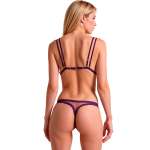 PASSION - BELISSANA BRA + THONG SET VIOLET S/M