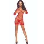 PASSION - BS108 BODYSTOCKING GRID RED