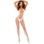 PASSION - BS124 WHITE LACED BODYSTOCKING