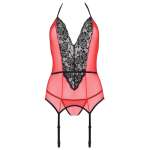 PASSION - PEONIA CORSET EROTIC LINE RED L/XL