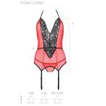 PASSION - PEONIA CORSET EROTIC LINE RED S/M