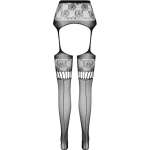 PASSION - S030 TIGHTS WITH BLACK GARTER ONE SIZE