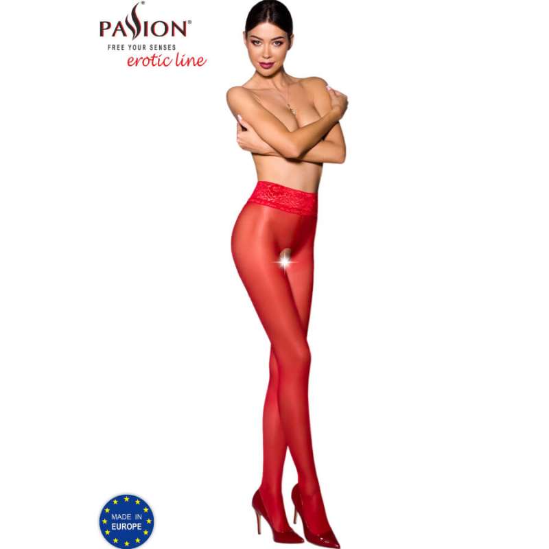 PASSION - TIOPEN 008 RED TIGHTS 1/2 30 DEN PASSION - TIOPEN 008 RED TIGHTS 1/2 30 DEN