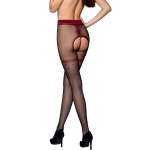 PASSION - TIOPEN 019 BLACK/RED TIGHTS 1/2 20 DEN