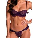 PASSION - TIVOLEA BRA + THONG SET VIOLET S/M
