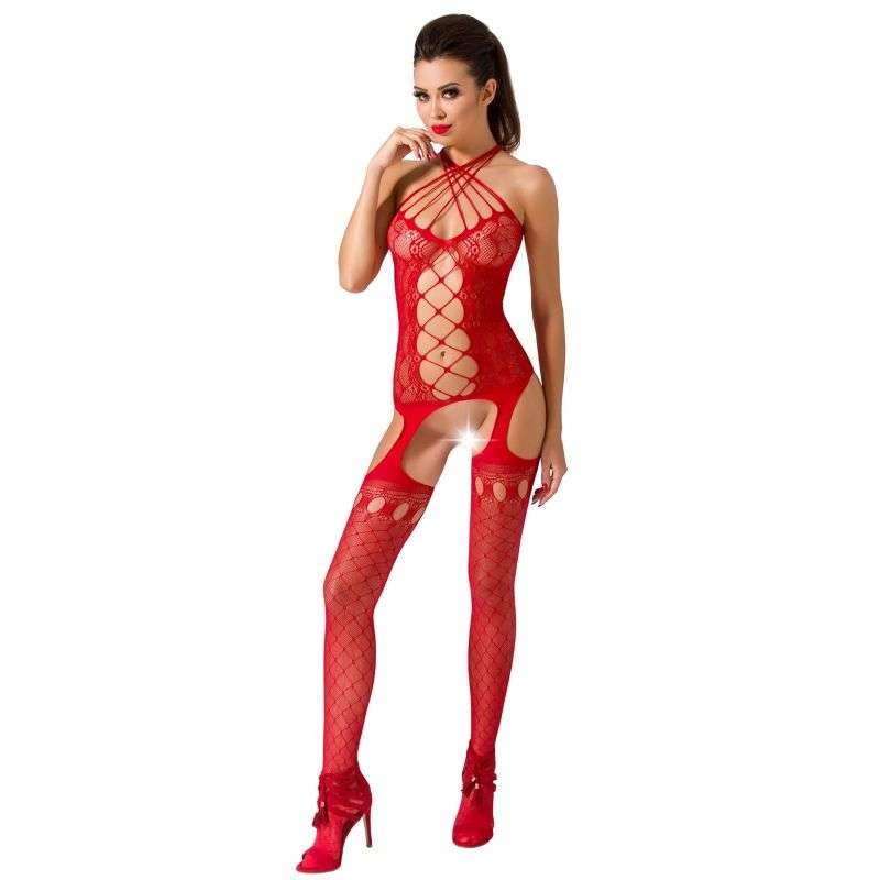 PASSION - WOMAN BS056 RED BODYSTOCKING ONE SIZE PASSION - WOMAN BS056 RED BODYSTOCKING ONE SIZE