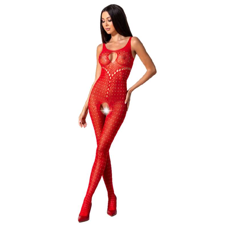 PASSION - WOMAN BS078 BODYSTOCKING ONE SIZE RED PASSION - WOMAN BS078 BODYSTOCKING ONE SIZE RED