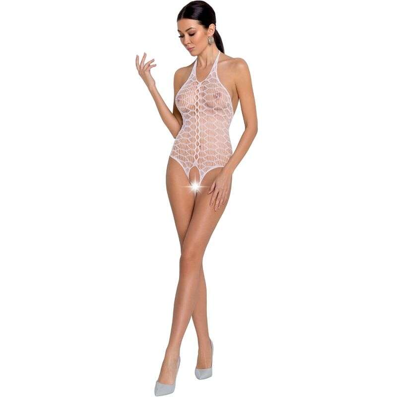PASSION - WOMAN BS087 WHITE BODYSTOCKING ONE SIZE PASSION - WOMAN BS087 WHITE BODYSTOCKING ONE SIZE