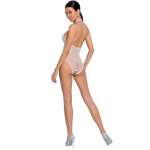 PASSION - WOMAN BS087 WHITE BODYSTOCKING ONE SIZE