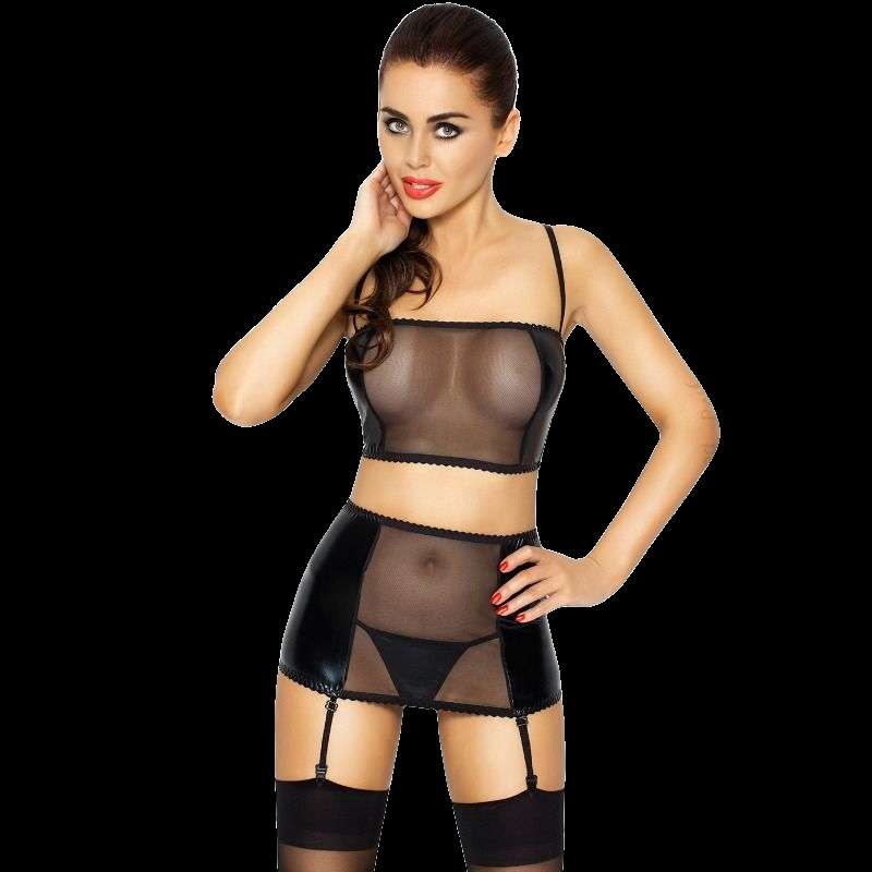 PASSION - WOMAN SAYLA SET BLACK SIZE L/XL PASSION - WOMAN SAYLA SET BLACK SIZE L/XL