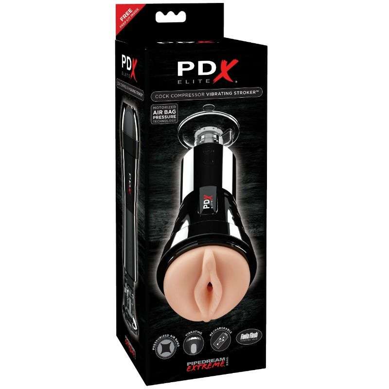 PDX ELITE - MASTURBATOR WITH VIBRATION AND COMPRESSOR EFFECT PDX ELITE - MASTURBATOR WITH VIBRATION AND COMPRESSOR EFFECT