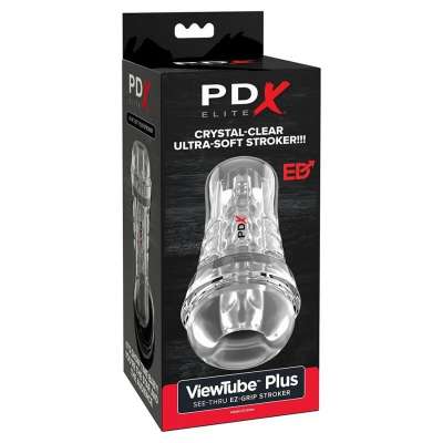 PDX ELITE - VIEWTUBE PLUS SEE-THRU EZ-GRIP TRANSPARENT STROKER 21 CM