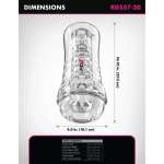 PDX ELITE - VIEWTUBE PLUS SEE-THRU EZ-GRIP TRANSPARENT STROKER 21 CM