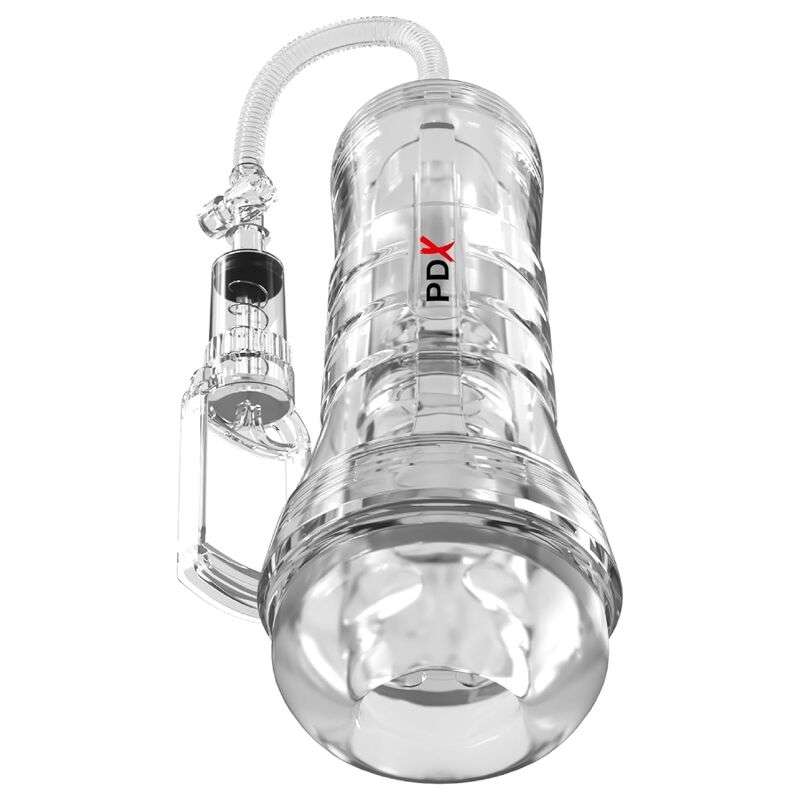 PDX ELITE - VIEWTUBE VAC XXL TRANSPARENT STROKER WITH SUCTION PUMP 27.3 CM PDX ELITE - VIEWTUBE VAC XXL TRANSPARENT STROKER WITH SUCTION PUMP 27.3 CM