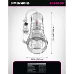 PDX ELITE - VIEWTUBE VAC XXL TRANSPARENT STROKER WITH SUCTION PUMP 27.3 CM