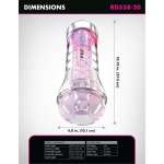 PDX ELITE - VIEWTUBE XXL LED TRANSPARENT STROKER 27.3 CM