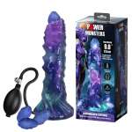 POWER MONSTERS - DUSKWALKER SENTINEL TRICOLOR INFLATABLE FANTASY SILICONE DILDO 23 CM Ø 5 CM