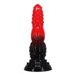 POWER MONSTERS - FIRE DRAGON FANTASY DILDO WITH SUCTION CUP 24.5 CM Ø 5.8 CM RED & BLACK